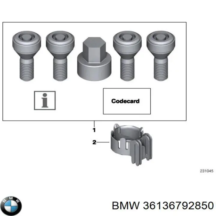 Купити 36136792850 BMW Колісний болт