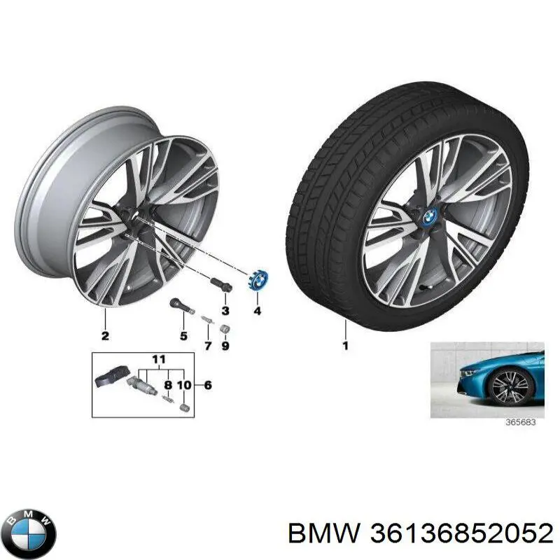 Купити 36136852052 BMW Автомобільні ковпаки