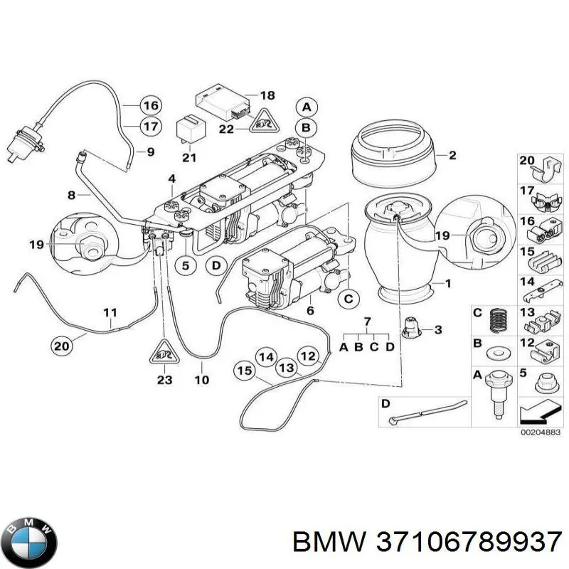 Купити 37106789937 BMW Компресор пневмопідкачки (амортизаторів)