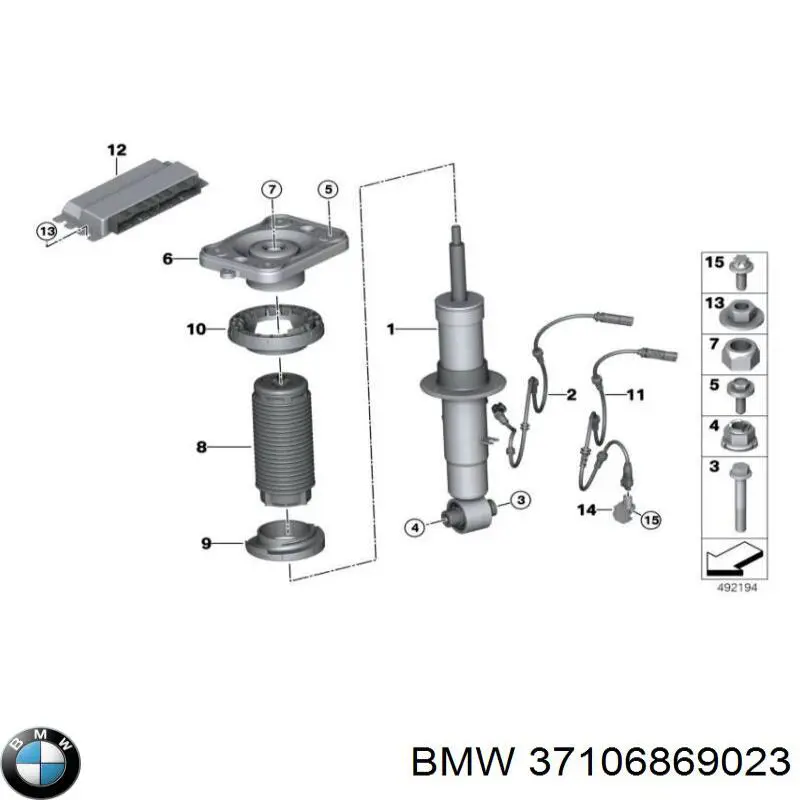  Амортизатор задній, лівий BMW X5 