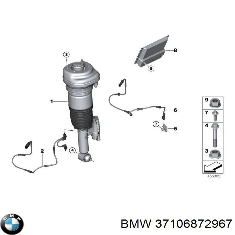 Купити 37106872967 BMW Амортизатор задній, лівий