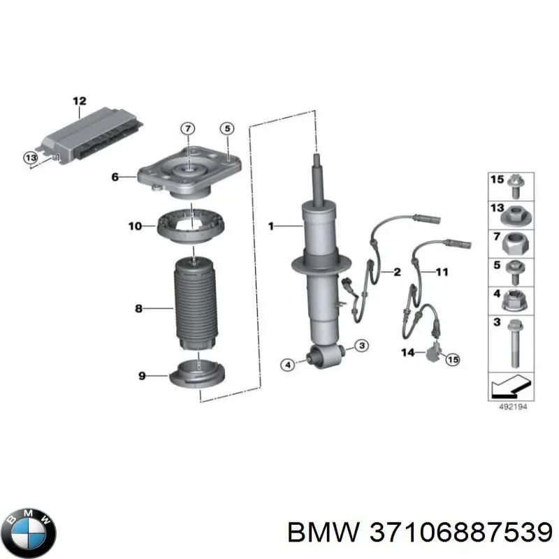  BMW 37106887539 ціна, від 25.34 USD