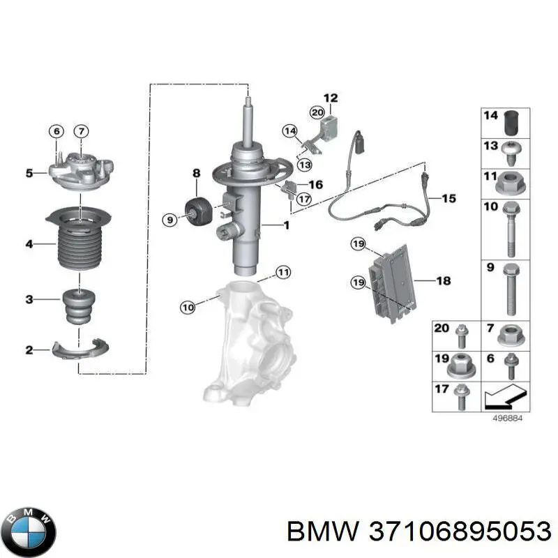 23303324 Bilstein Ліва передня стійка