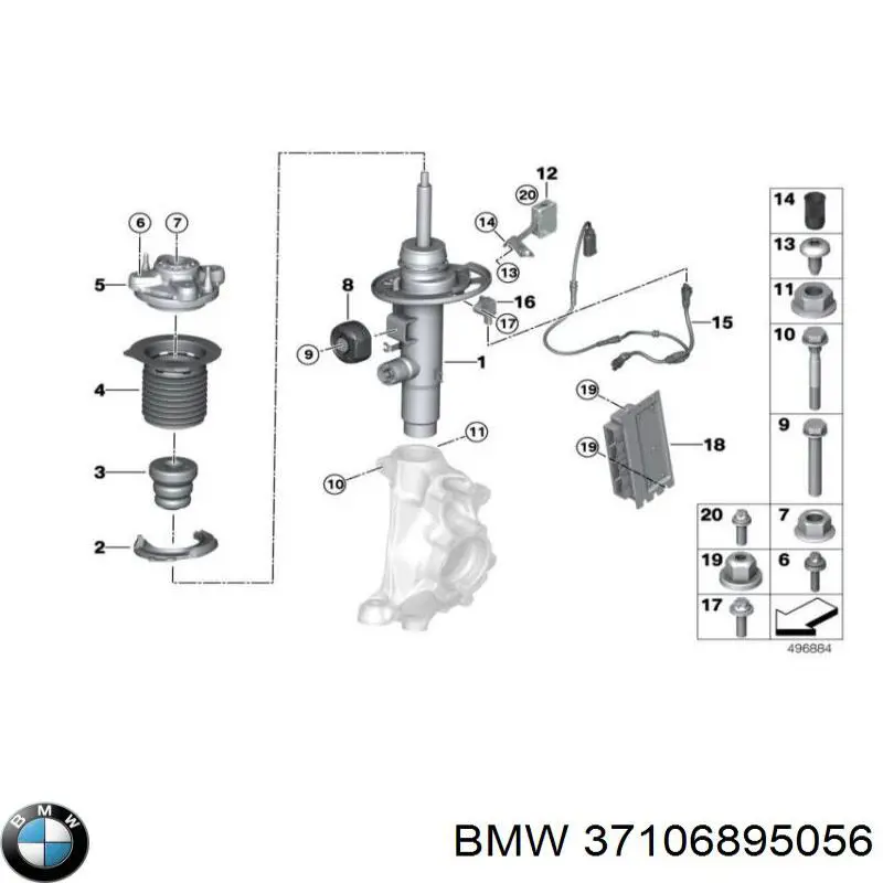 Амортизатор передній, правий Bilstein 23305076 ціна, від 638.79 USD