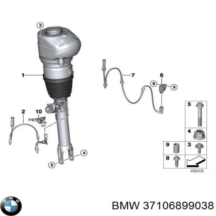 37106899038 BMW Амортизатор передньої підвіски