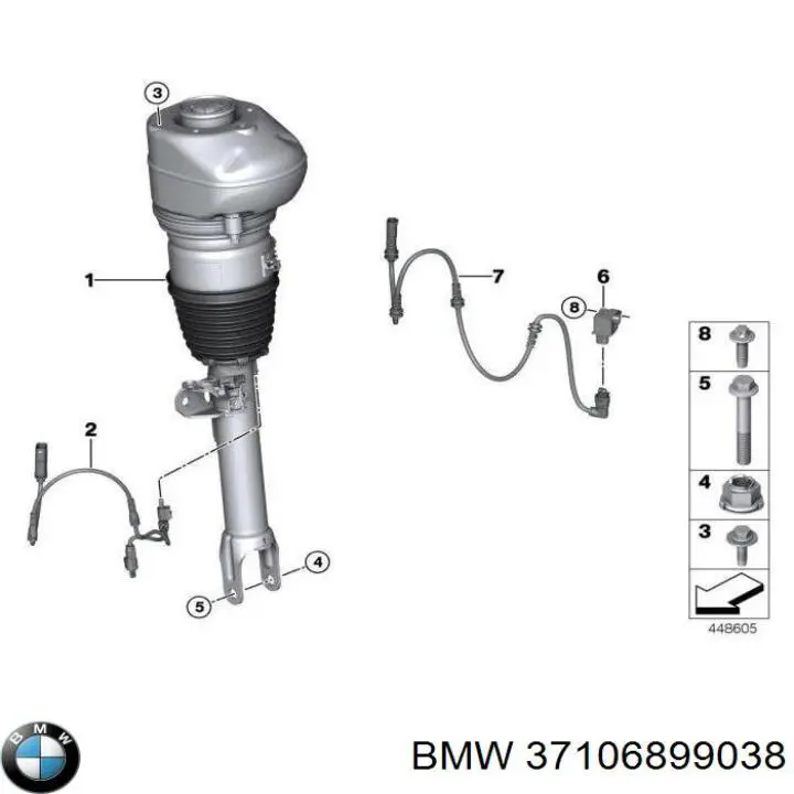 Амортизатор передньої підвіски на BMW 7 (G11, G12)