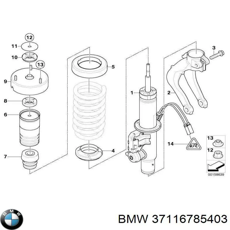 37116785403 BMW амортизатор передній, лівий