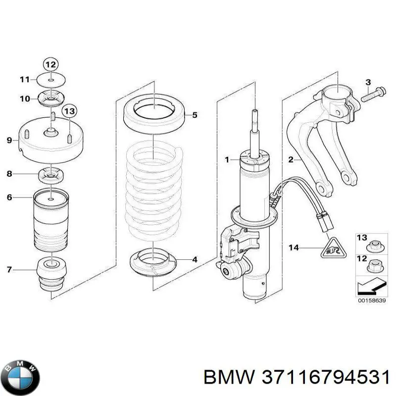 37116777573 BMW амортизатор передній, лівий