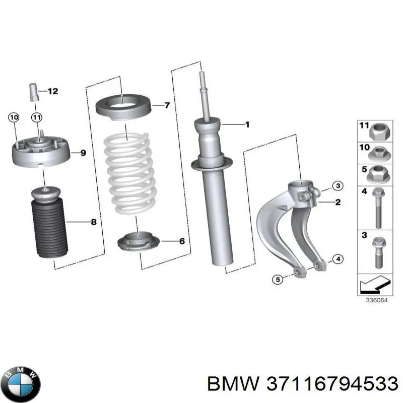 Купити 37116785367 BMW Амортизатора передній лівий