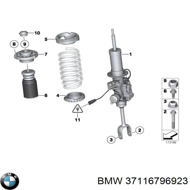 37116796923 BMW Ліва передня стійка