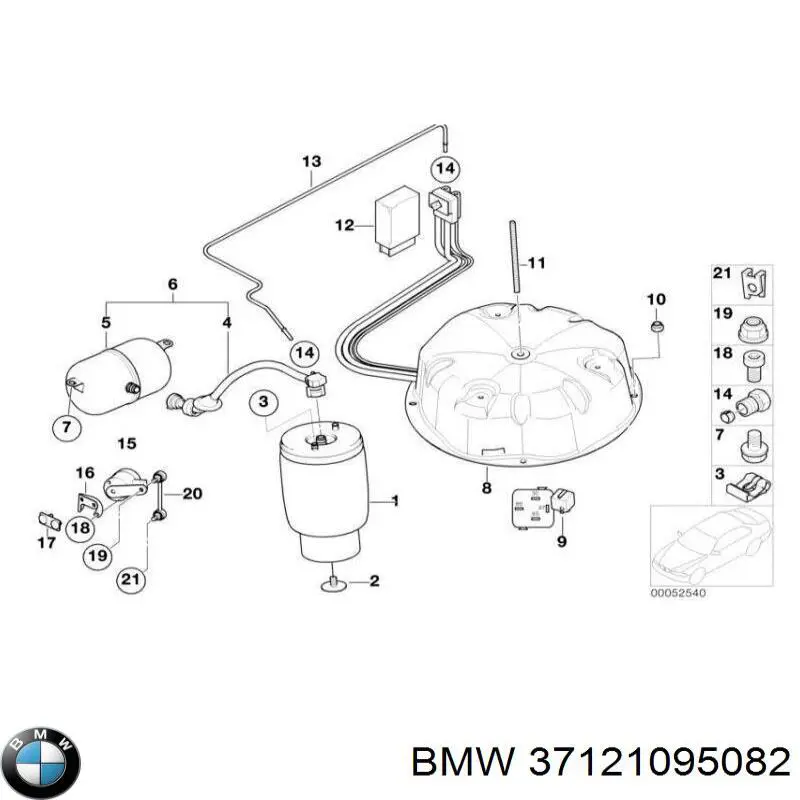 Пневморессора задня BMW 1095082 ціна, від 69.32 USD