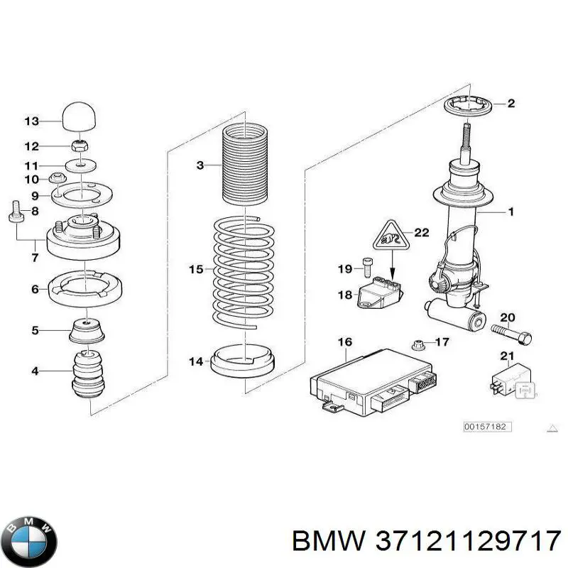 Опора амортизатора заднього 37121129717 BMW