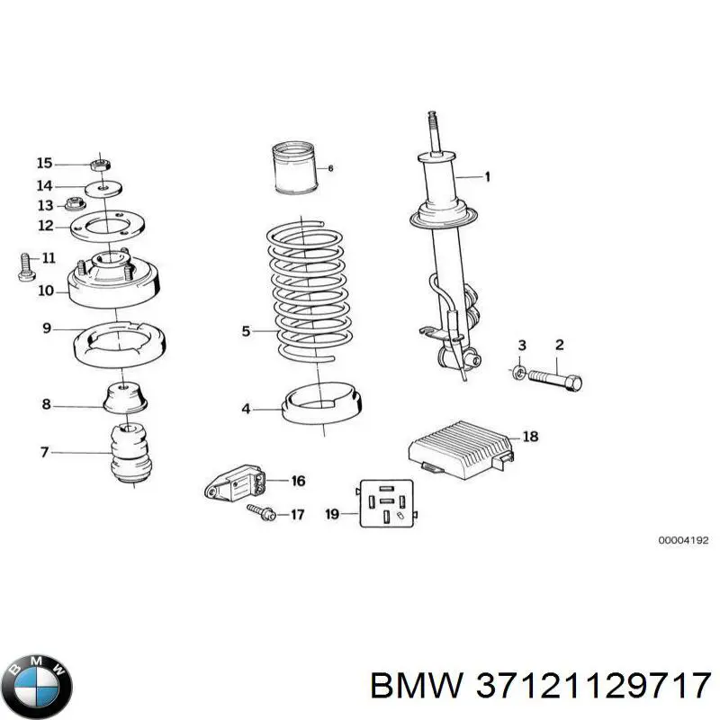 37121129717 BMW опора амортизатора заднього