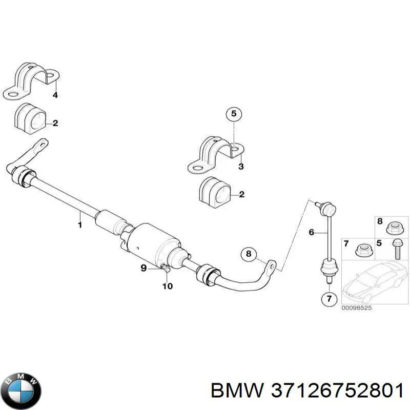 Стабілізатор задній 37126752801 BMW