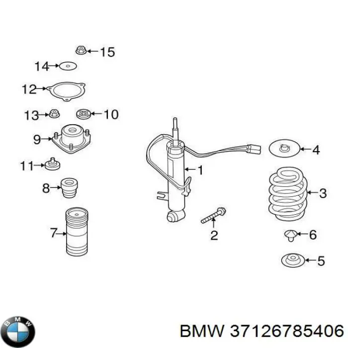 Амортизатор задній, правий BMW 37126785406 ціна, від 145.13 USD