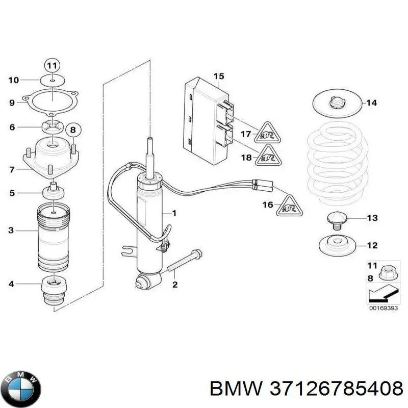 Купити 37126794550 BMW Амортизатор задній, правий