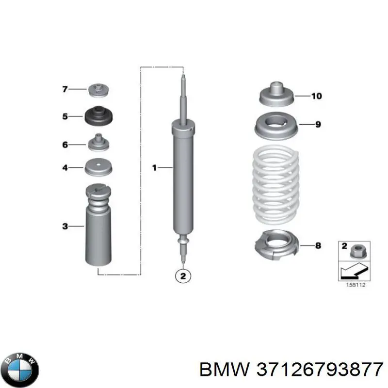 Амортизатор задній BMW 37126793877 ціна, від 166.48 USD