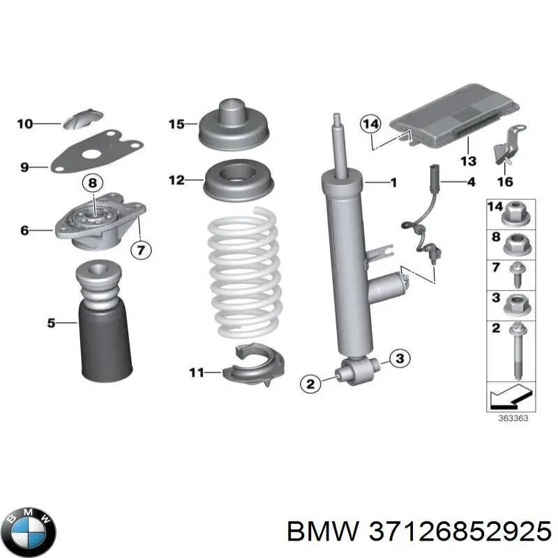 Купити C1531S Monroe Стійка амортизатора задня