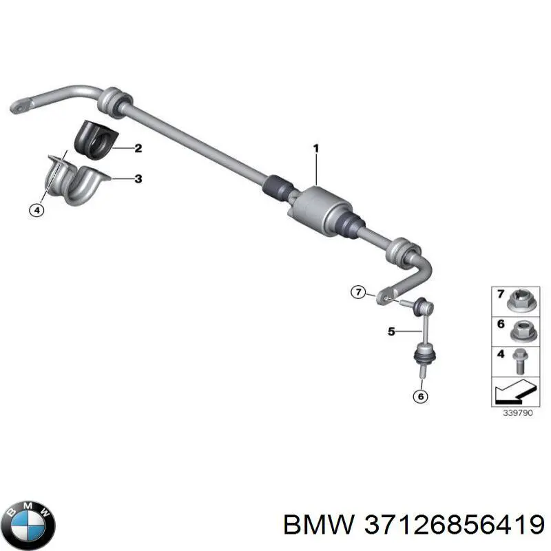 Купити 37126856419 BMW Задній стабілізатор 