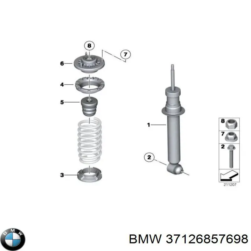 Купити 37126857698 BMW 