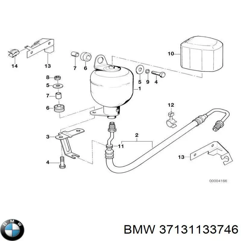 Трубка пневматична, заднього амортизатора правого BMW 37131133746 ціна, від 128.54 USD