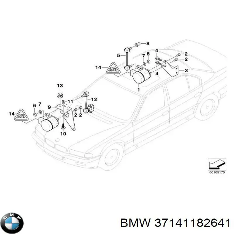 37141182641 BMW датчик рівня положення кузова, передній