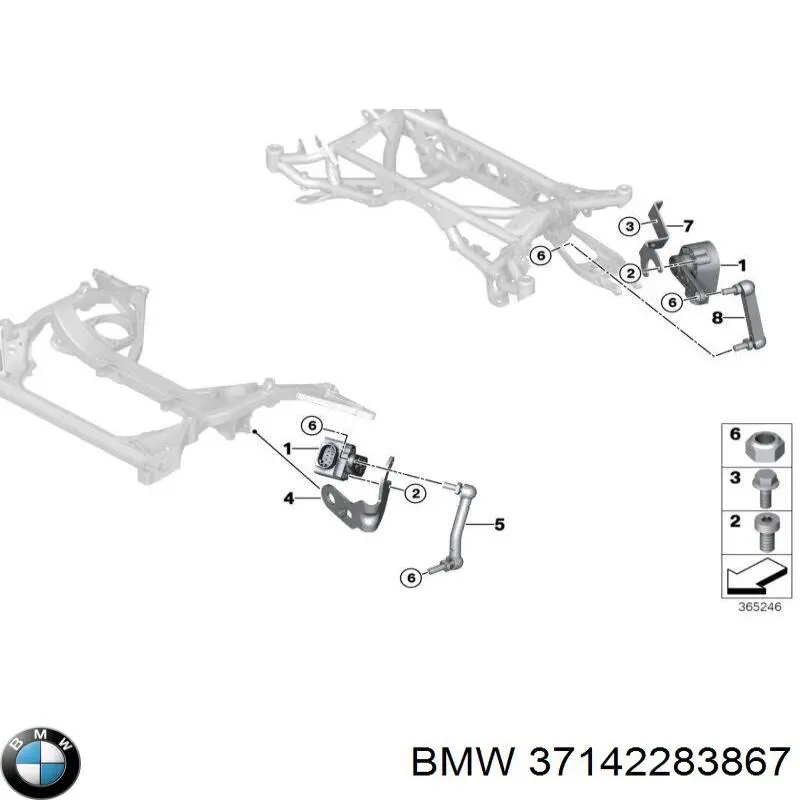 37142283867 BMW Тяга датчика рівня положення кузова, передня