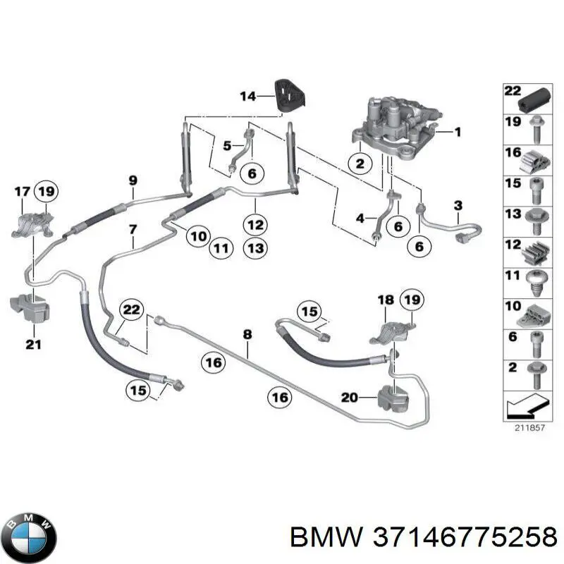 Блок клапанів гідравлічної підвіски AБС (ABS) 37146775258 BMW