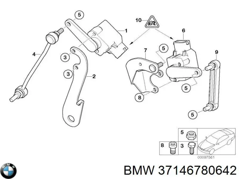  BMW 37146780642 ціна, від 2.76 USD