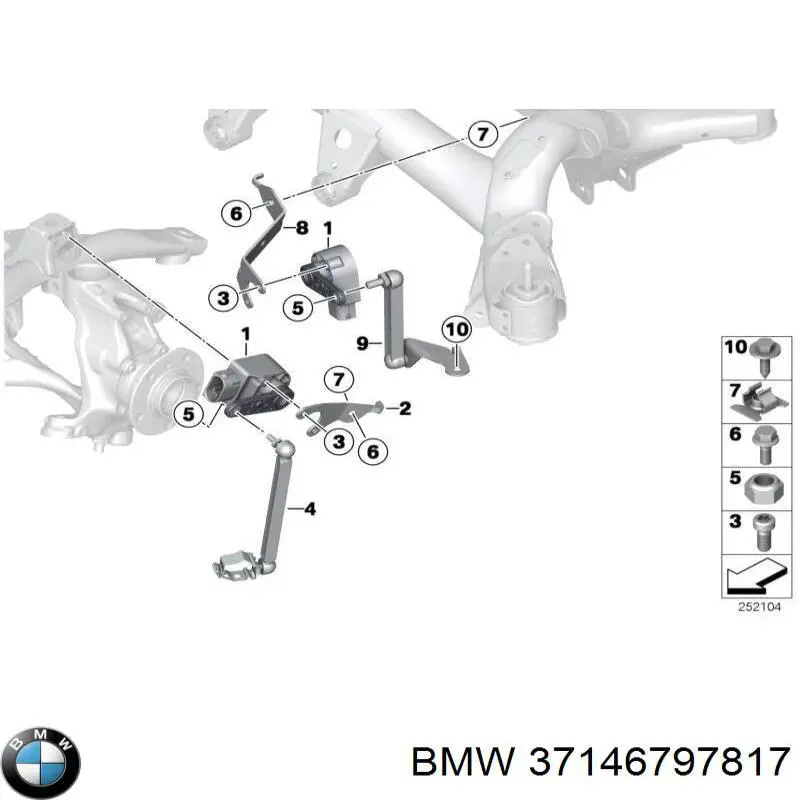 Тяга датчика рівня положення кузова, передня на BMW 2 (F23)