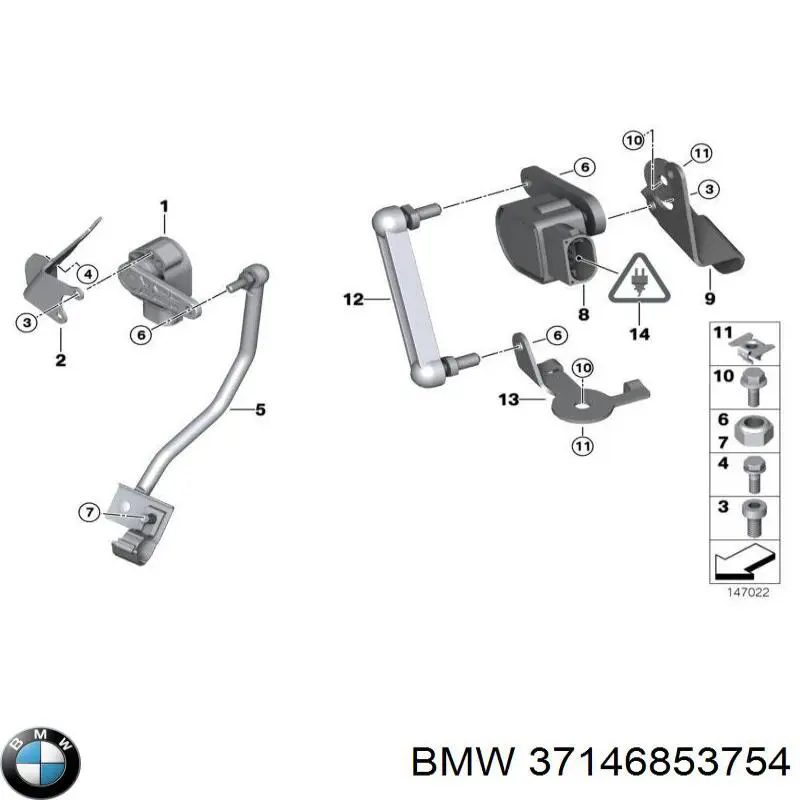 Датчик рівня положення кузова, передній Tqparts TQ45099 ціна, від 25.93 USD