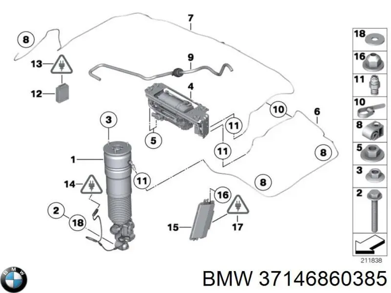 Купити 37146799676 BMW Блок керування пневмопідвіскою