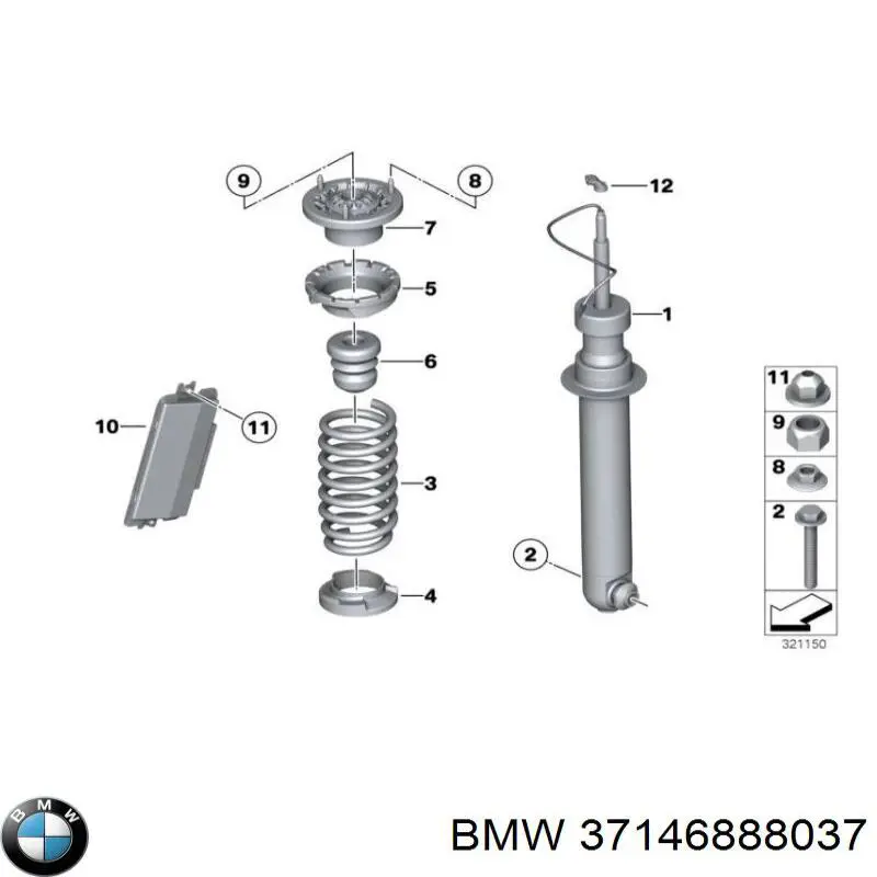Блок керування пневмопідвіскою BMW 37146856835