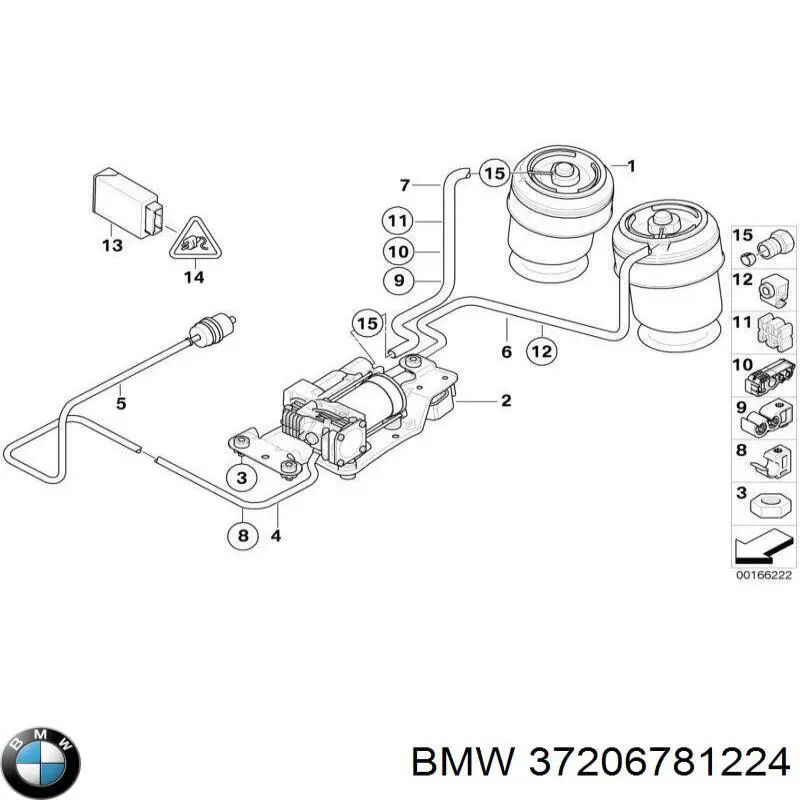 Трубопровід (гідровакуумного) підсилювача BMW 37206781224 ціна, від 13.81 USD