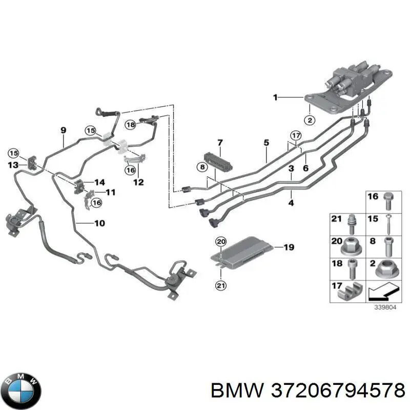 Блок клапанів гідравлічної підвіски AБС (ABS) 6782737 BMW