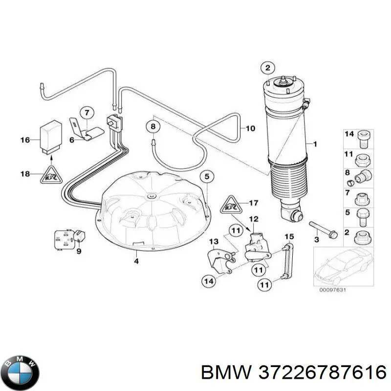 37226787616 BMW компресор пневмопідкачкою (амортизаторів)