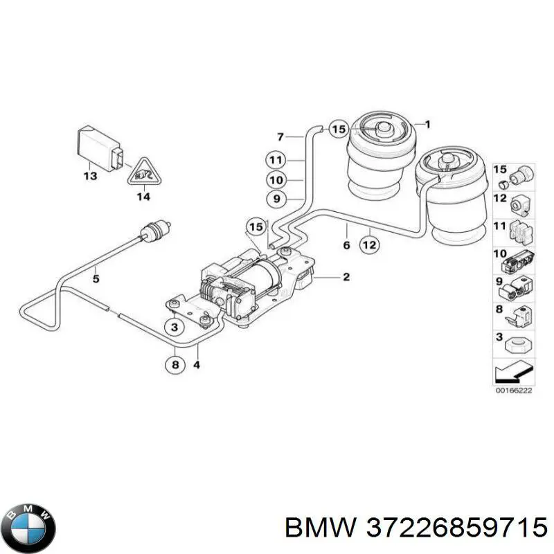 37226859715 BMW Шланг повітряний вентиляції картера