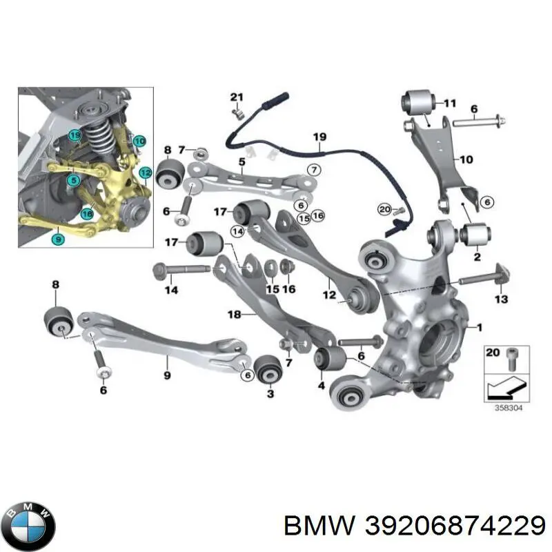  BMW 39206874229 ціна, від 39.68 USD