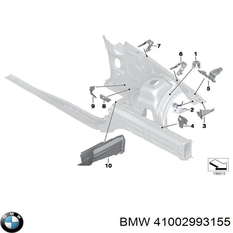 Бічна частина передня ліва на BMW X1 (E84)