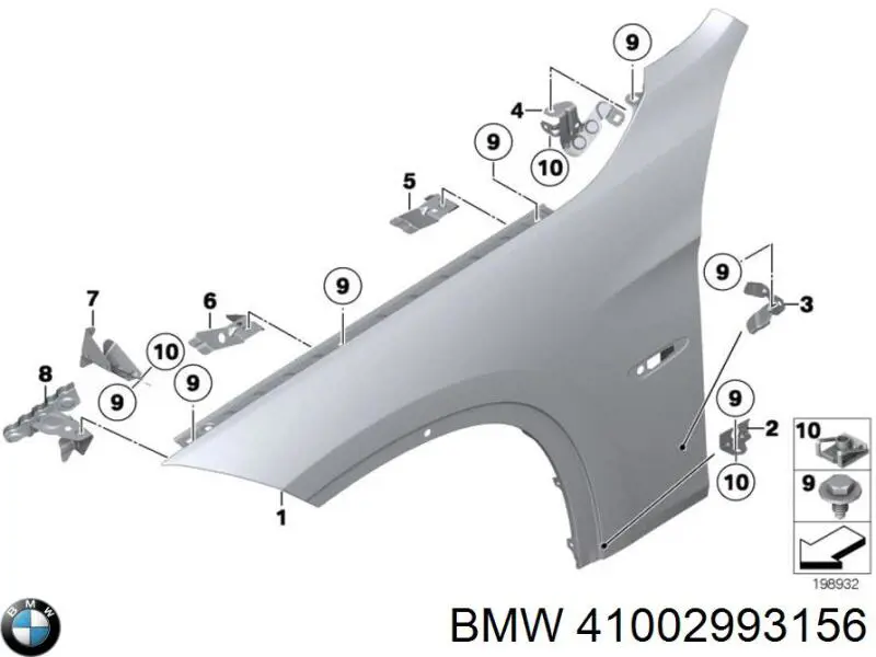  Крило переднє праве BMW X1 