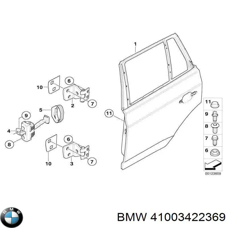 Петля передніх дверей лівих на BMW X3 (E83)
