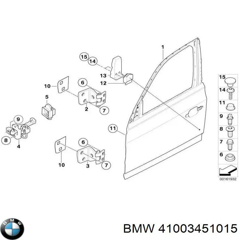 41003451015 BMW Дверь передня ліва