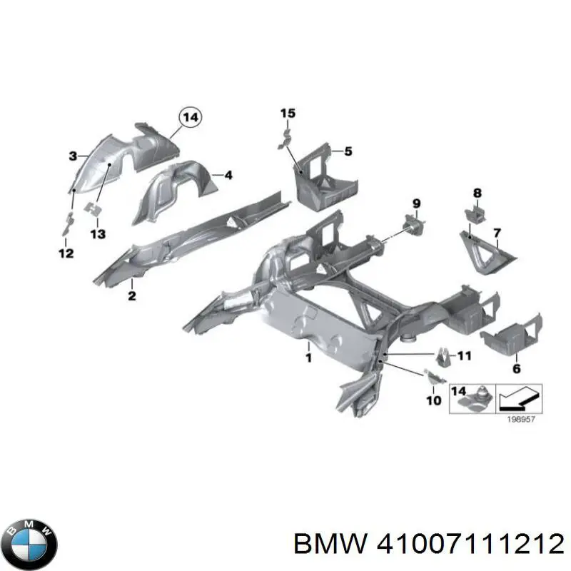 41007111212 BMW Настил підлоги