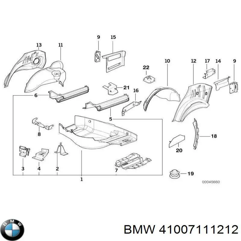 Купити 41007111212 BMW Днище багажника