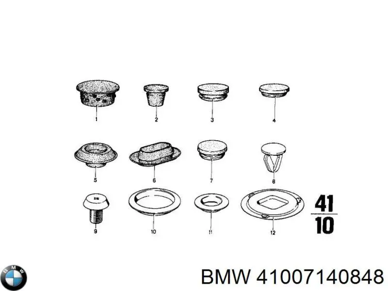 Ремкомплект головного гальмівного циліндру BMW 41007140848 ціна, від 1.71 USD