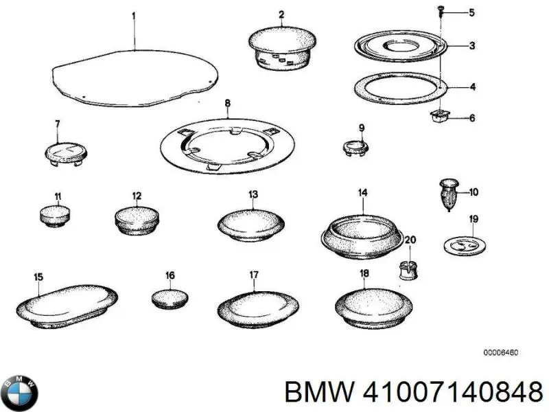 41007140848 BMW Ремкомплект головного гальмівного циліндру