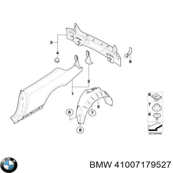 41007179527 BMW Бічна частина задня ліва
