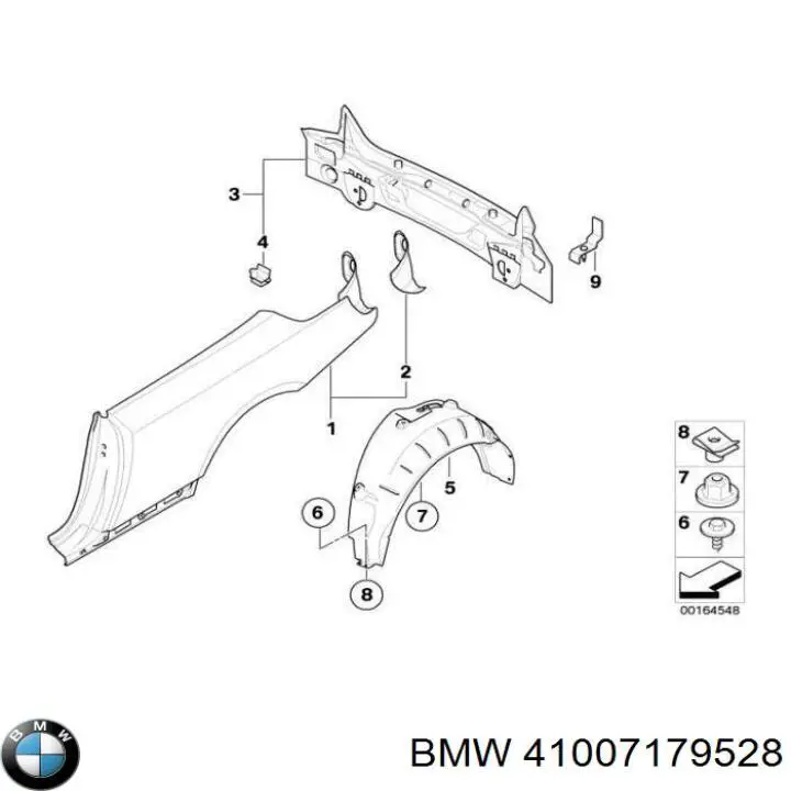 41007179528 BMW Крило заднє праве