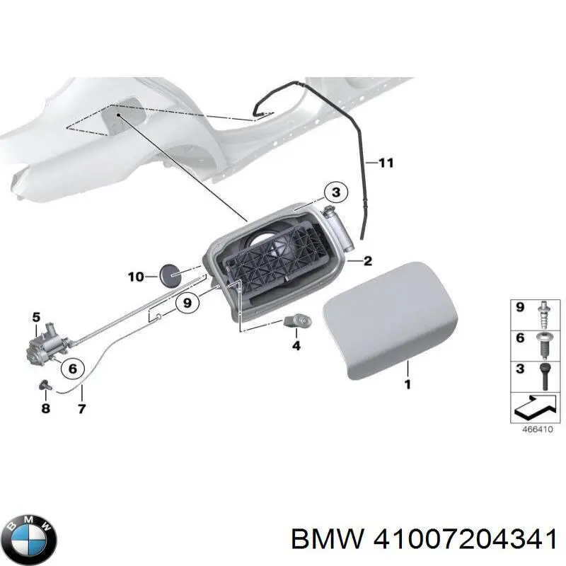 Лючок паливного бака на BMW 5 (F10)