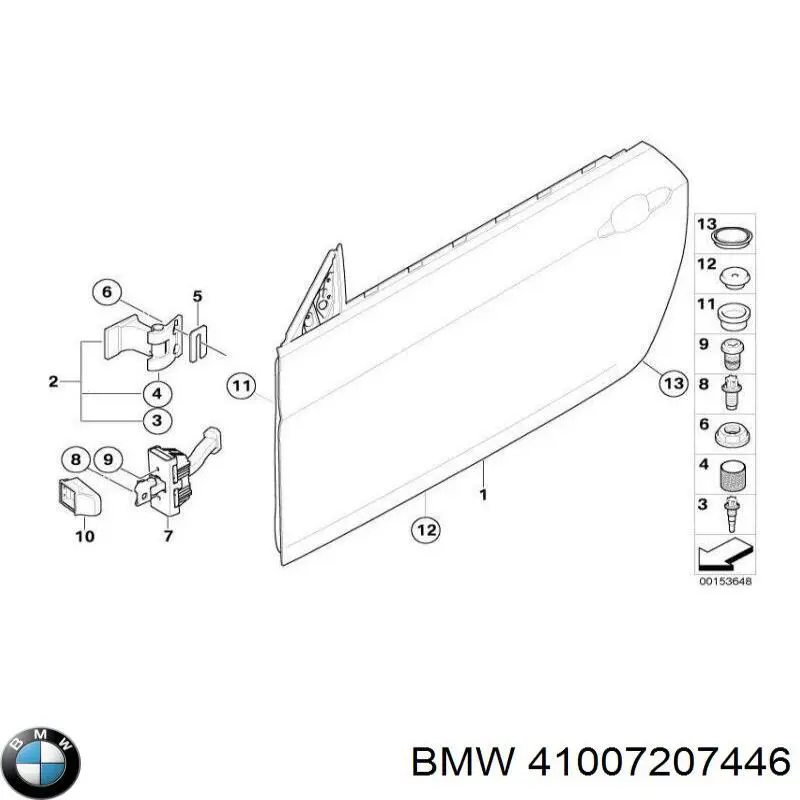 Купити 41007207446 BMW Двері праві передні